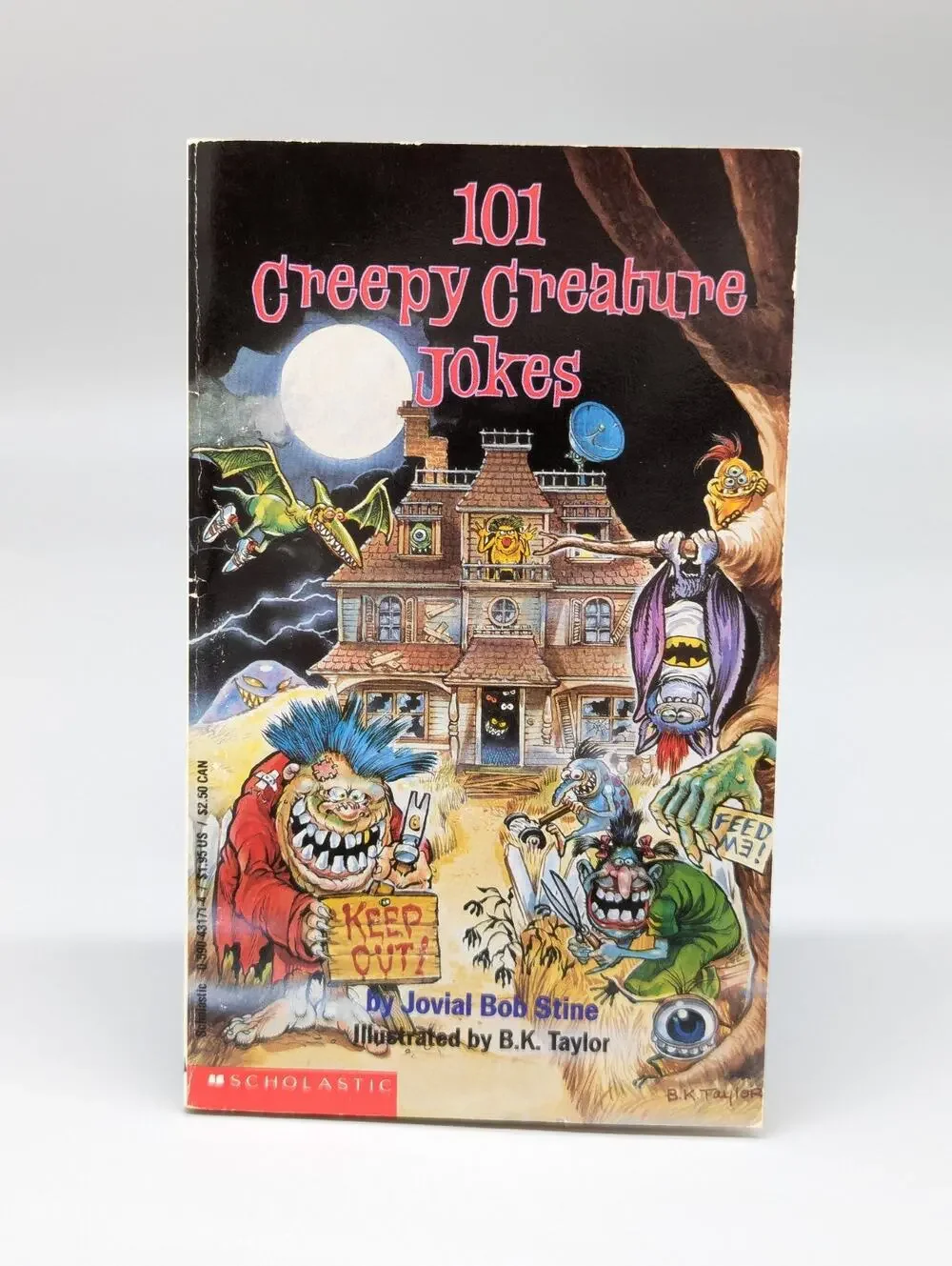 101 Creepy Creature Jokes 1990 1st Scholastic Printing Jovial Bob Stine Horror